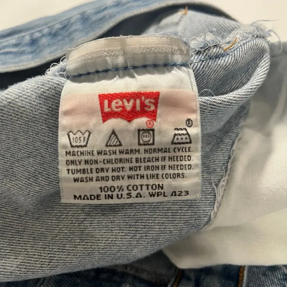 Vintage Levi’s 501 Mens tag 36x32 actual‎ 34x30 Red Tab USA Made 01 Light Wash